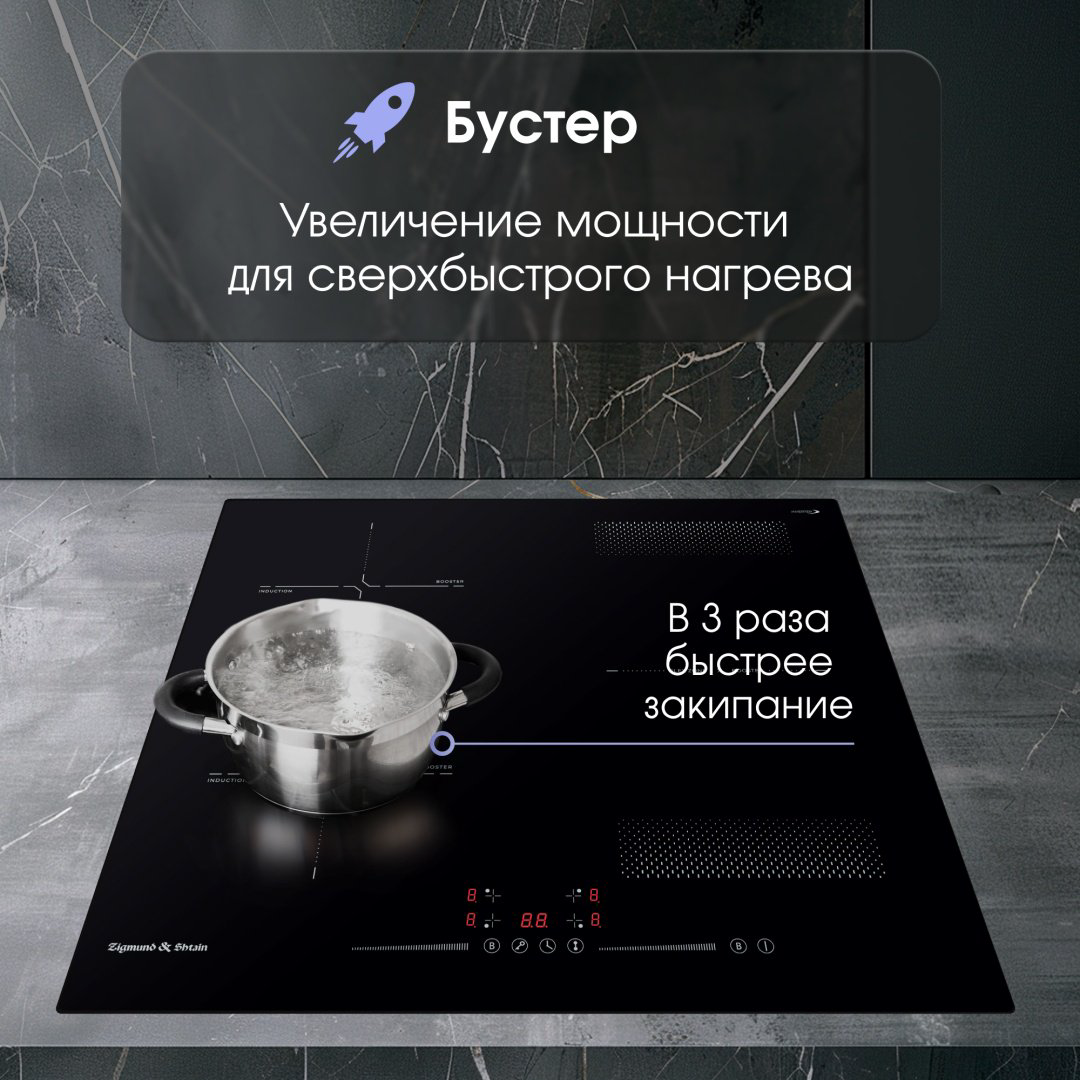 Варочная поверхность Zigmund &amp; Shtain CI 61.6 B черный купить,NaN