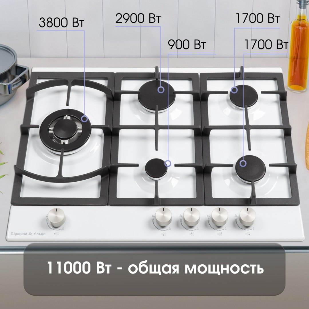 Варочная поверхность Zigmund &amp; Shtain G 14.7 W белый купить,NaN