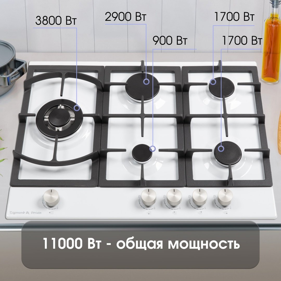 Варочная поверхность Zigmund &amp; Shtain G 14.7 W белый