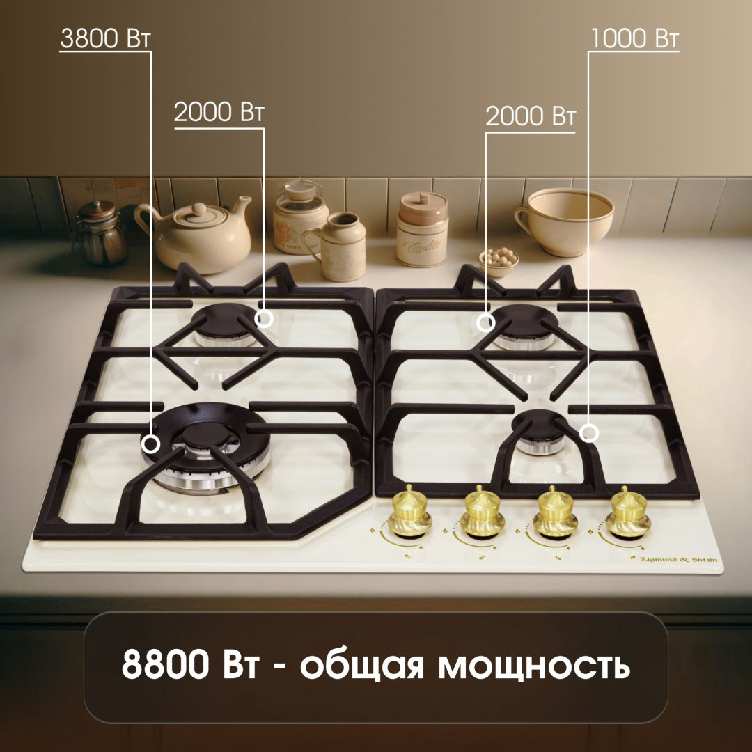 Варочная поверхность Zigmund &amp; Shtain G 19.6 X бежевый купить,NaN