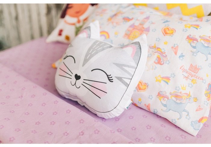 Подушка декоративная Крошка Я 35x32 см, Киса 2769819 купить,NaN