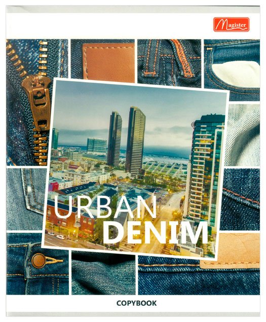 Набор общих тетрадей Magister Urban Denim, 48 л, А5+, клетка, мягкая обложка, 4 шт купить,NaN