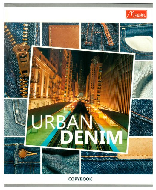 Набор общих тетрадей Magister Urban Denim, 48 л, А5+, клетка, мягкая обложка, 4 шт купить,NaN