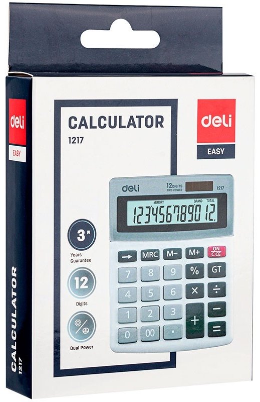 DELI 1217, 12-разрядный, белый купить,NaN