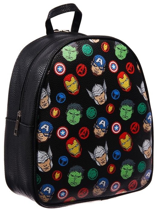 Рюкзак Marvel искусственная кожа черный купить,NaN