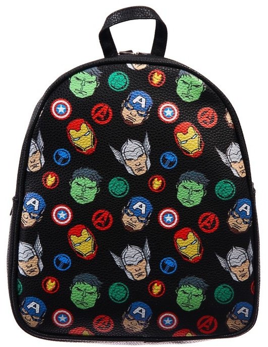 Рюкзак Marvel искусственная кожа черный купить,NaN