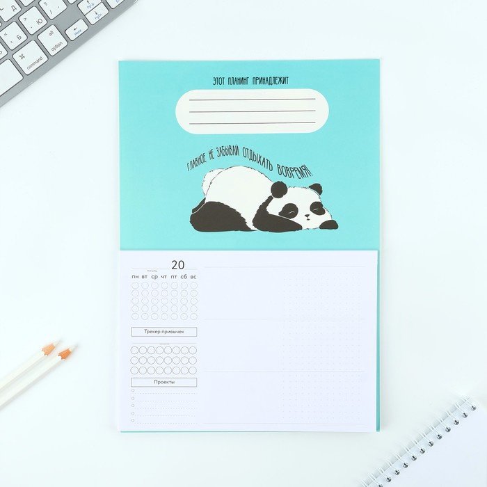 Планинг ArtFox Панда, A5, 40 л, мультиколор купить,NaN
