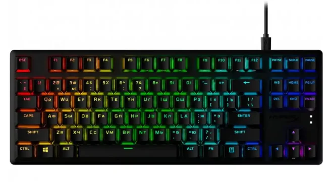 Клавиатура HyperX Alloy Origins Core PBT HX Red TKL 639N7AA#ABA Black