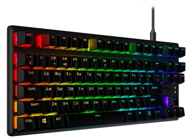 Клавиатура HyperX Alloy Origins Core PBT HX Red TKL 639N7AA#ABA Black - ForteMarket Клавиатура HyperX Alloy Origins Core PBT HX Red TKL 639N7AA#ABA Black купить,0