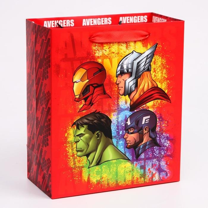 Подарочный пакет Мстители Marvel 1 шт бумага 23х27 см купить,NaN