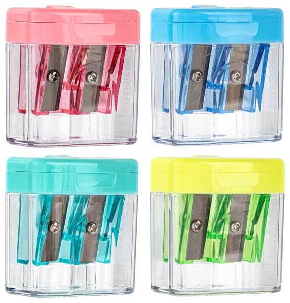 Точилка ручная DELI Cubic, 0576, 1 шт, мультиколор купить,NaN