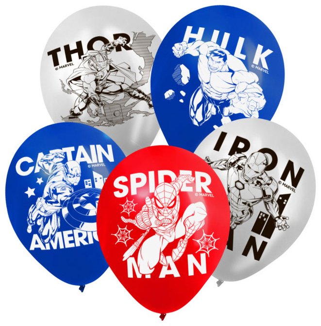Набор воздушных шаров Marvel Мстители 5 шт, мультиколор купить,NaN