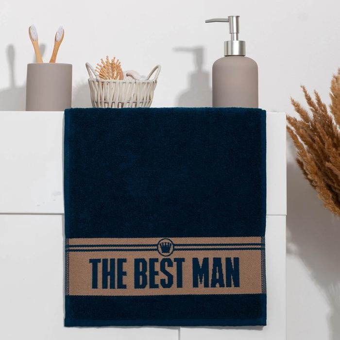 Полотенце Этель The best man 60x30 см, махровая ткань, 1 шт, купить,NaN