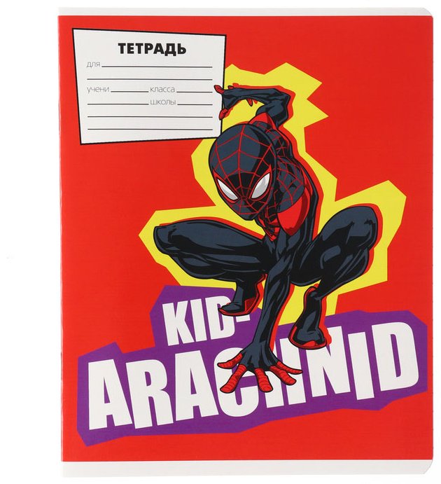 Набор общих тетрадей Marvel Человек-паук, 18 л, А5, линейка, мягкая обложка, 5 шт купить,NaN