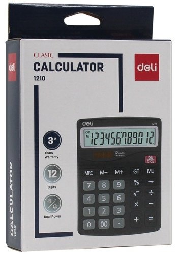 DELI 1210, 12-разрядный, черный купить,NaN