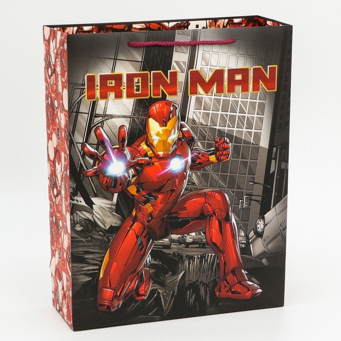 Подарочный пакет Железный человек Marvel 1 шт картон 31х40 см купить,NaN