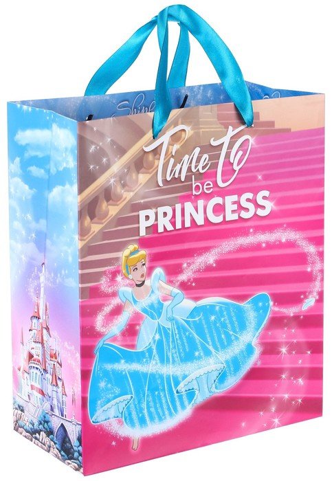 Подарочный пакет Принцессы: Золушка Disney 1 шт бумага 23х27 см купить,NaN