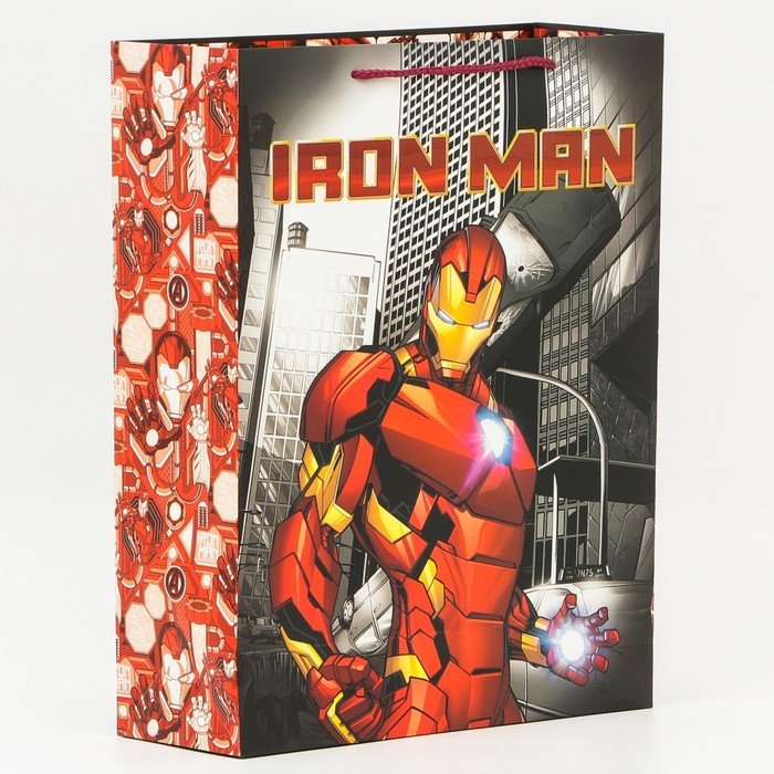 Подарочный пакет Железный человек Marvel 1 шт картон 31х40 см купить,NaN