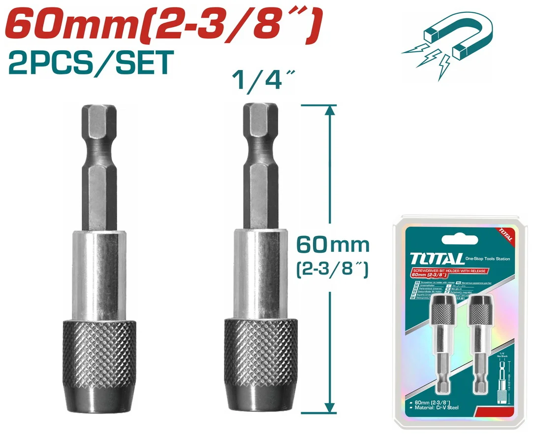 Магнитный держатель для бит Total TAC462601 2шт