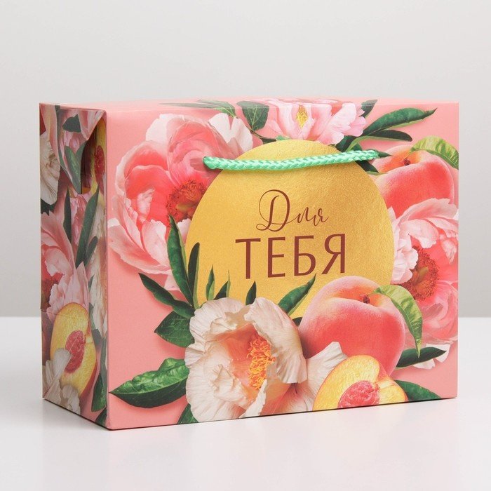 Пакет-коробка Flower Дарите Счастье 1 шт ламинированный картон 11х23 см купить,NaN