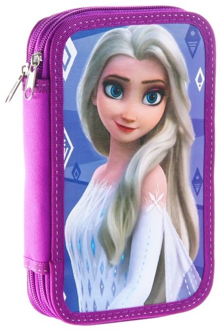 Пенал Disney Холодное сердце "Эльза", застежка молния, фиолетовый купить,NaN