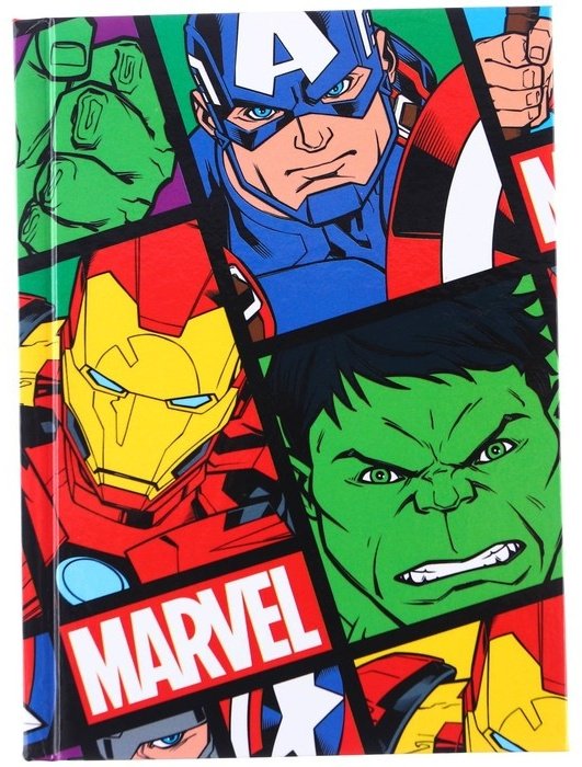 блокнот Marvel Мстители, A6, 64 листов, мультиколор купить,NaN