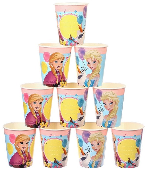 Disney стакан 10139432, Холодное сердце: С Днем Рождения! мультиколор 10 шт купить,NaN