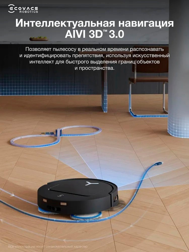 Робот-пылесос Ecovacs Deebot T50 Pro OMNI DDX67 черный купить,441159