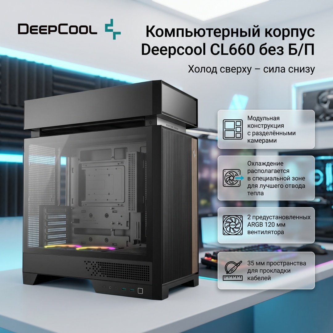Корпус Deepcool CL660 черный купить,57222