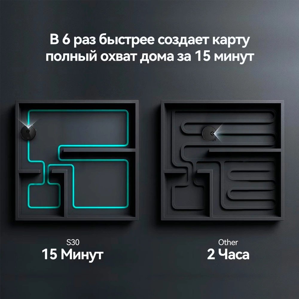 Робот-пылесос Deerma DEM-S30 черный купить,108245