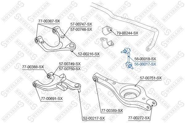 Stellox стойка стабилизатора 56-00017-SX купить,2239
