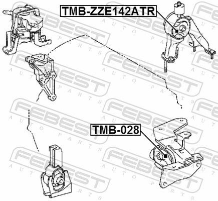 FEBEST Подвеска, Двигатель TMB-ZZE142ATR - ForteMarket FEBEST Подвеска, Двигатель TMB-ZZE142ATR купить,NaN