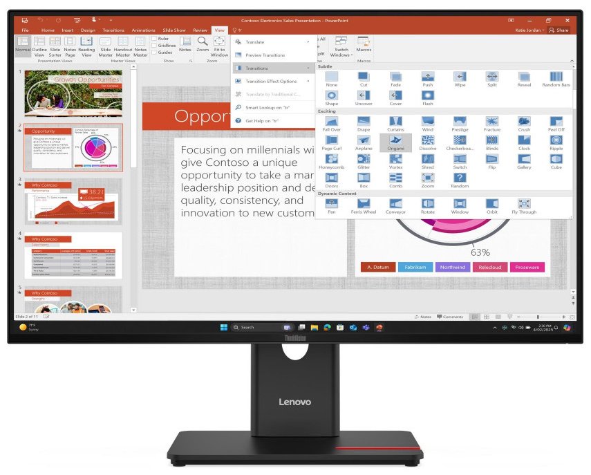 Монитор 27" Lenovo 64A5MAT6EU черный купить,178524