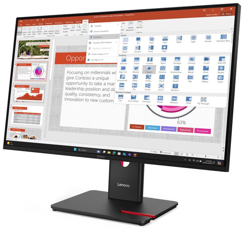 Монитор 27" Lenovo 64A5MAT6EU черный купить,178524
