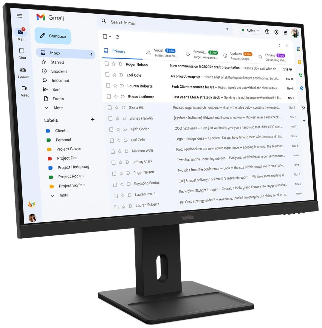 Монитор 27" Lenovo 64BCMAT4EU черный