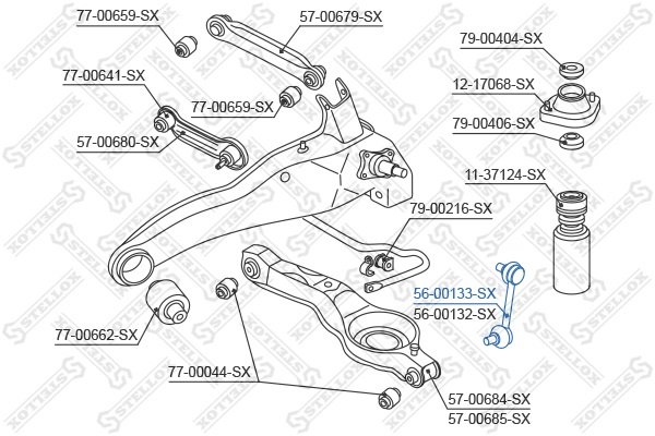 Stellox стойка стабилизатора 56-00133-SX купить,3605