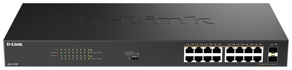Коммутатор D-link DGS-1018P/B1A