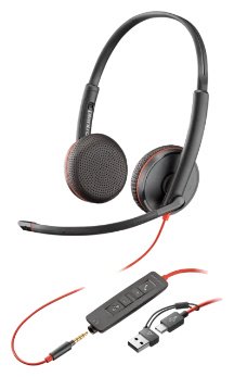 Наушники HP Poly BW 3225 USB-C HS +USB- C/A 8X229A6 черный купить,43160