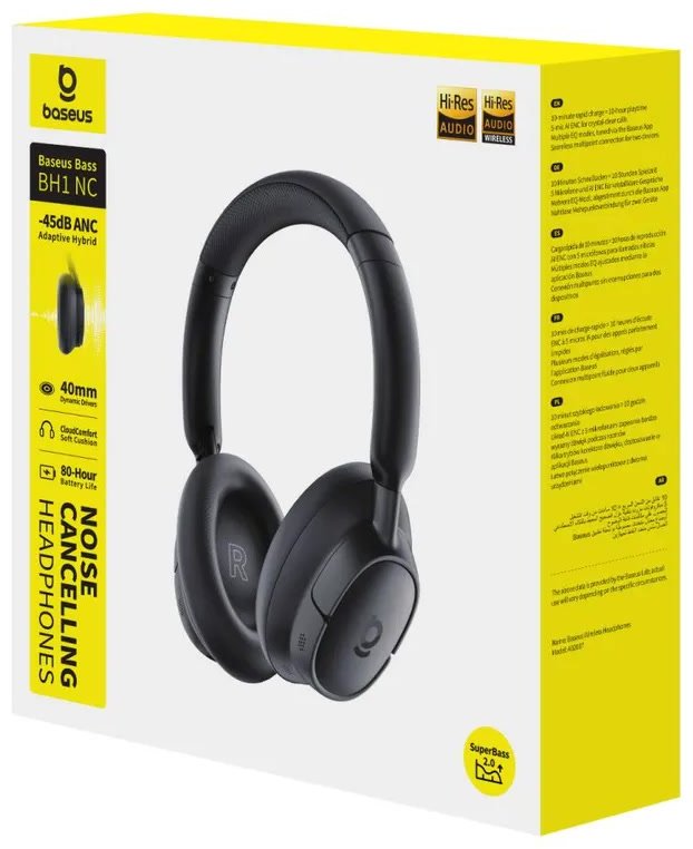 Наушники Baseus Bass BH1 NC черный купить,37485