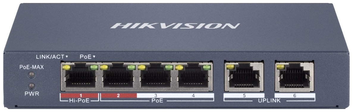Коммутатор Hikvision DS-3E1106HP-EI