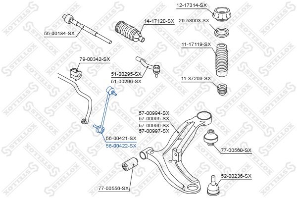 Stellox стойка стабилизатора 5600422SX купить,3879