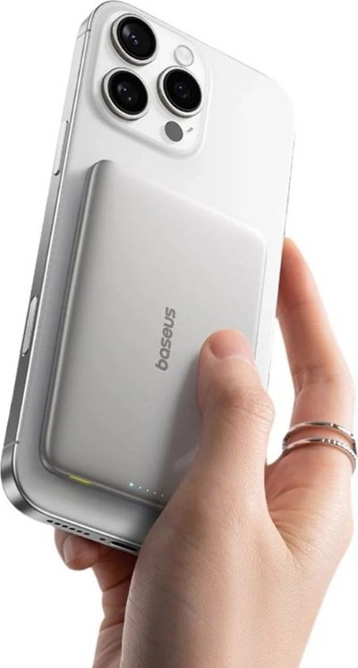 Внешний аккумулятор Baseus PicoGo AM41 Ultra-Slim P1007680C853-00 5000 мАч 20 Вт серебристый