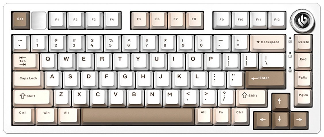 Клавиатура AULA Hi75C Pro White/Brown белый купить,NaN