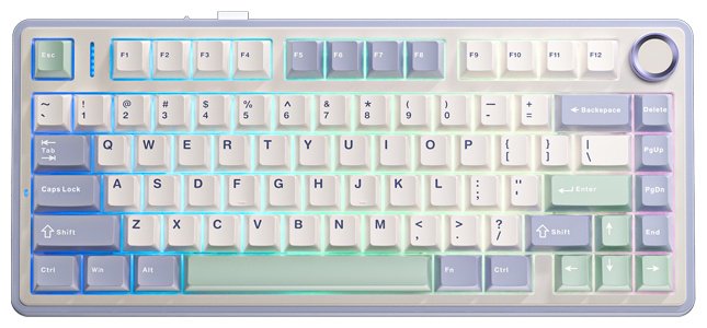 Клавиатура AULA F75 Light Purple+Beige+Light Green молочный купить,NaN