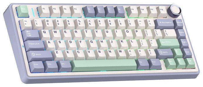 Клавиатура AULA F75 Light Purple+Beige+Light Green молочный купить,NaN