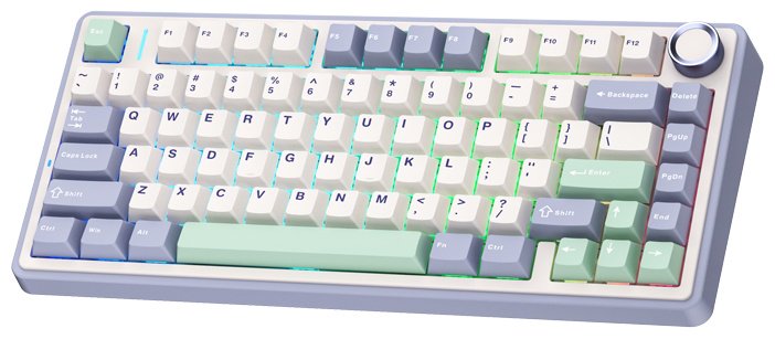 Клавиатура AULA F75 Light Purple+Beige+Light Green молочный купить,NaN