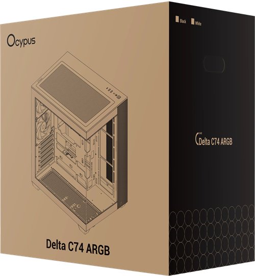 Корпус Ocypus Delta C74 ARGB (Delta-C74-WHD200XX-GL) белый купить,46361