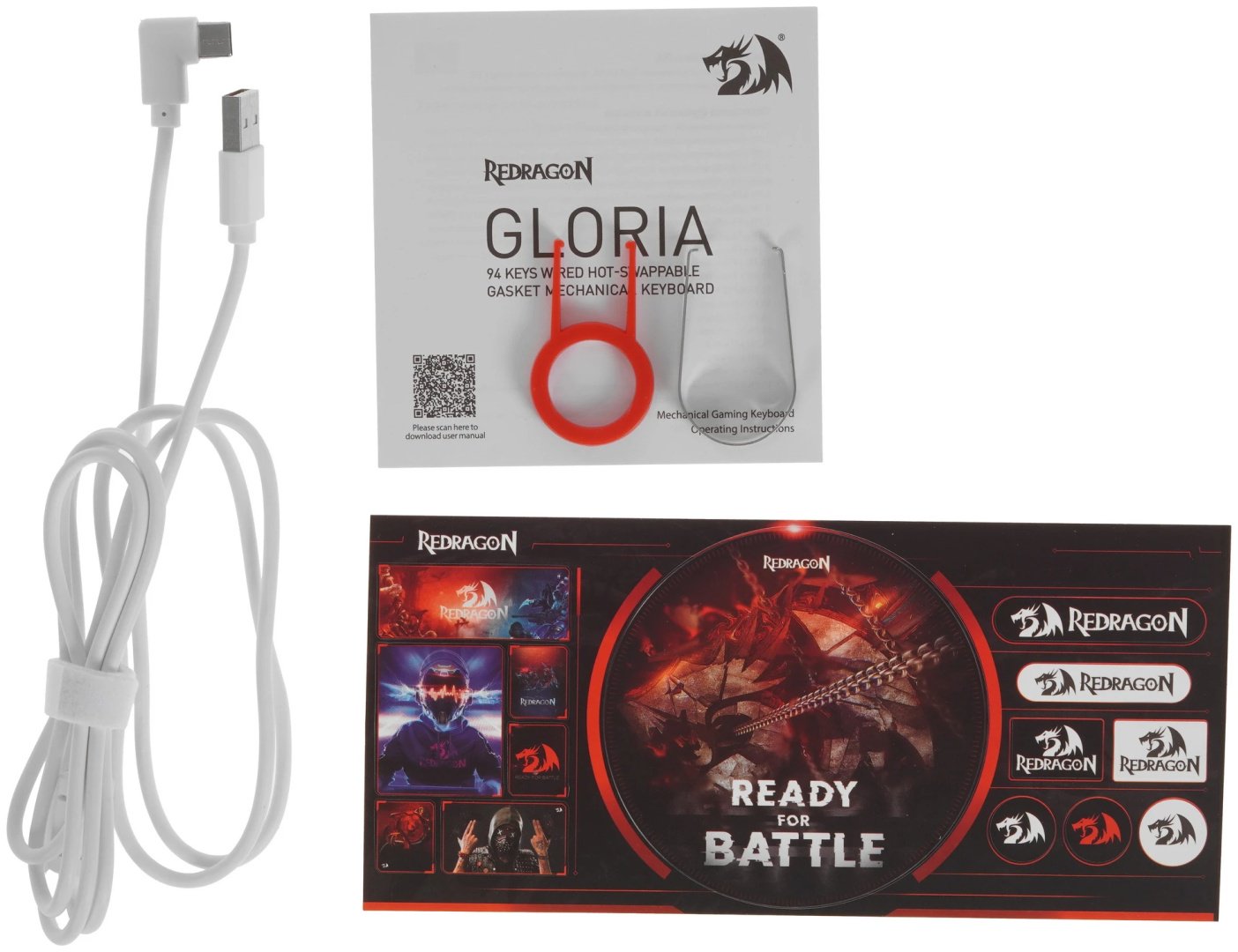 Клавиатура Redragon Gloria (72216) белый купить,NaN