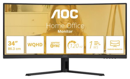 Монитор 34" AOC CU34B3E/01 черный - ForteMarket Монитор 34" AOC CU34B3E/01 черный купить,153795