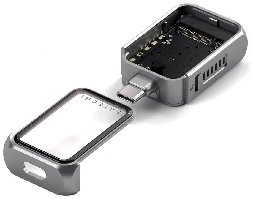 Внешний бокс Satechi Mini NVMe SSD Enclosure серебристый купить,NaN